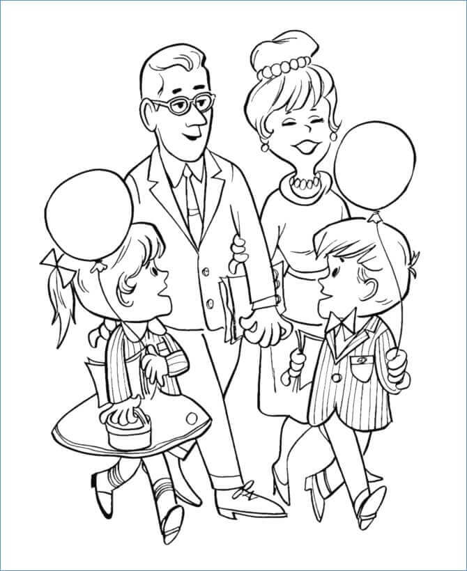 Parents Day Coloring Pages
