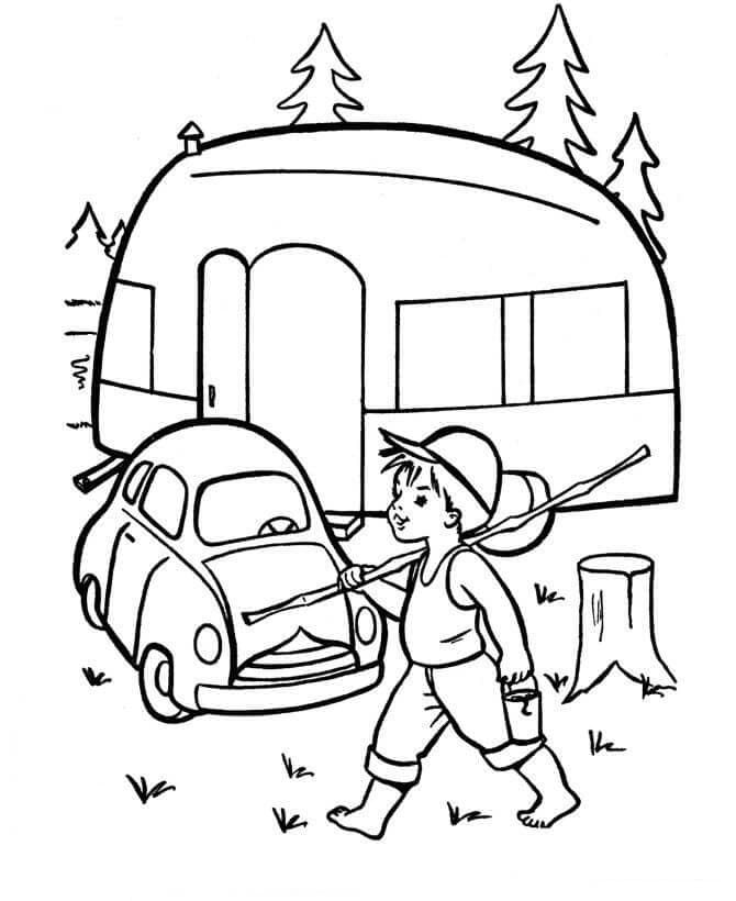 Free Printable Camper Coloring Pages Printable Word Searches