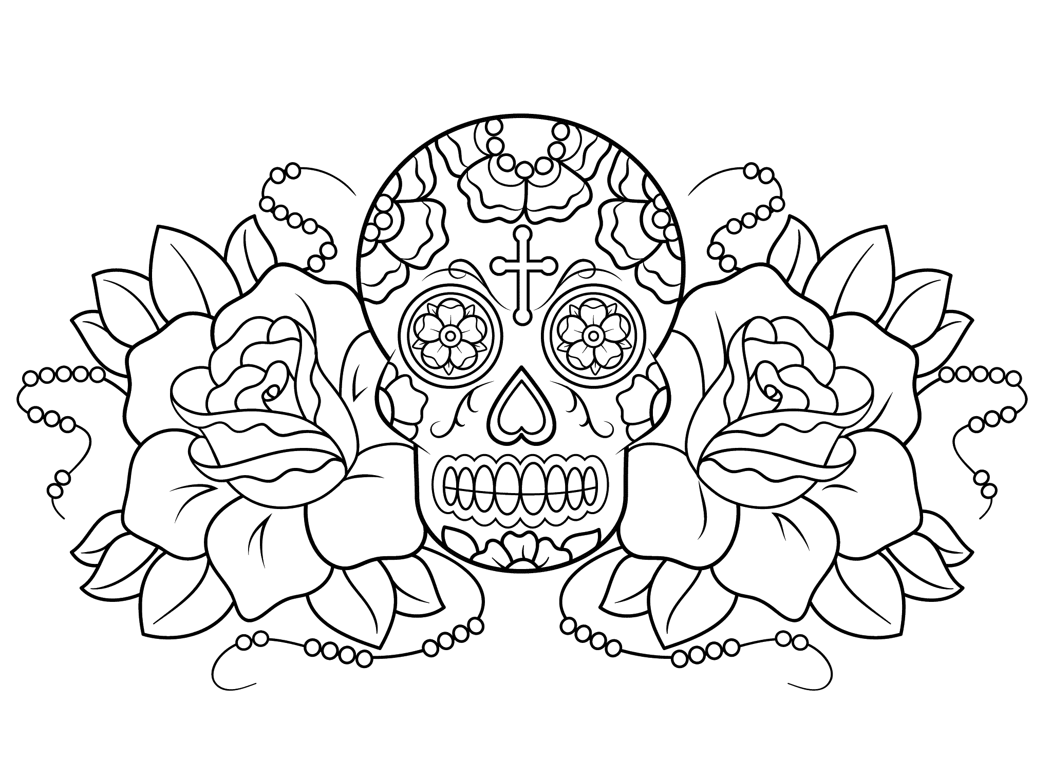 Sugar Skull Coloring Sheets
