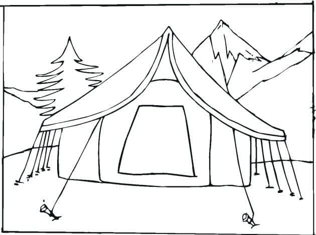 Tent Coloring Pages