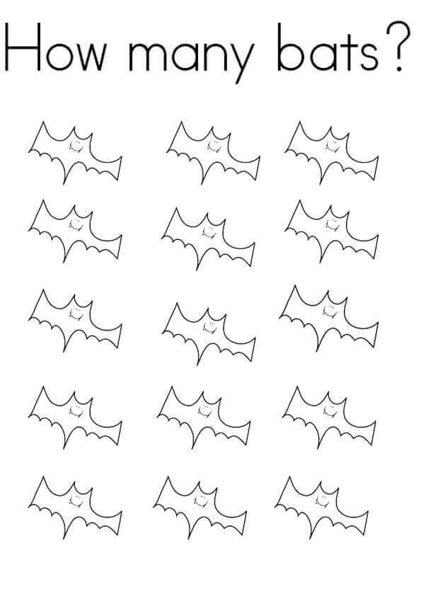 Bat Coloring Pages For Kindergarteners