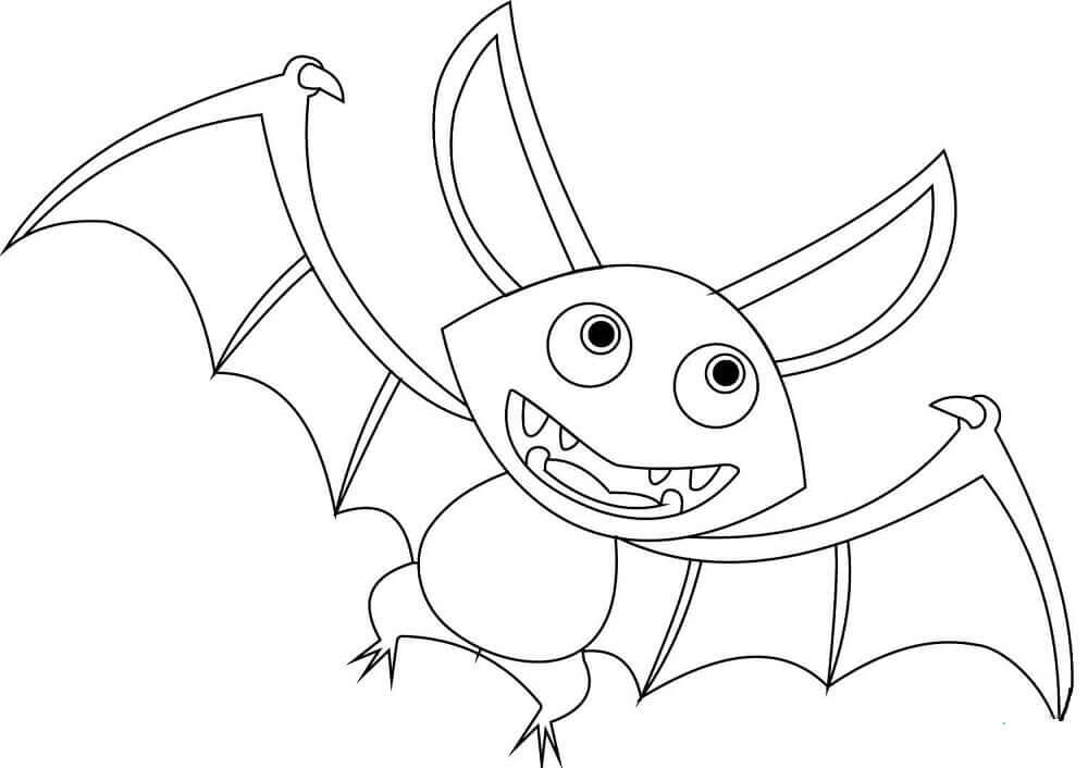 Bat Coloring Pages For Preschoolers