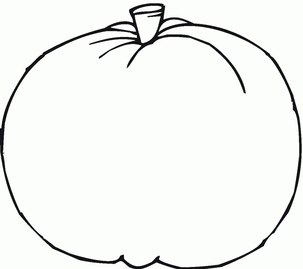 Blank Pumpkin Coloring Pages