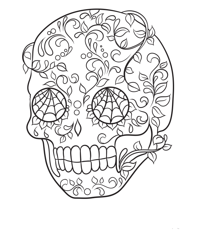 Coloring Pages Of Sugar Skulls