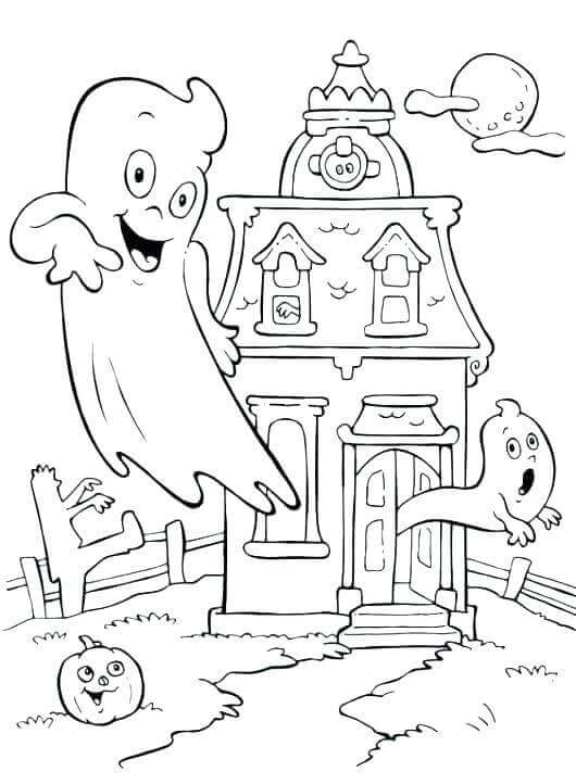 25 Free Printable Haunted House Coloring Pages For Kids