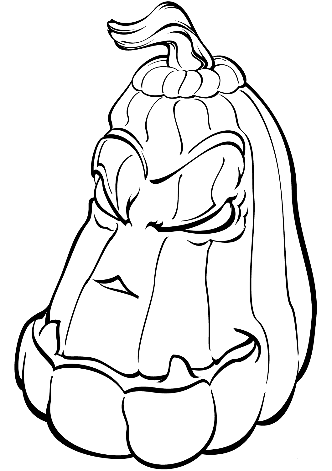 Creepy Pumpkin Coloring Page