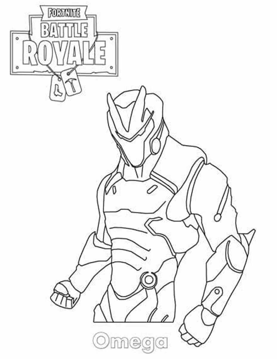 Fortnite Coloring Pages Omega