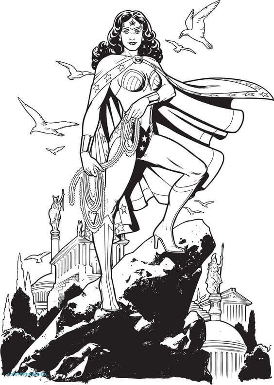 wonder woman coloring pages 2017