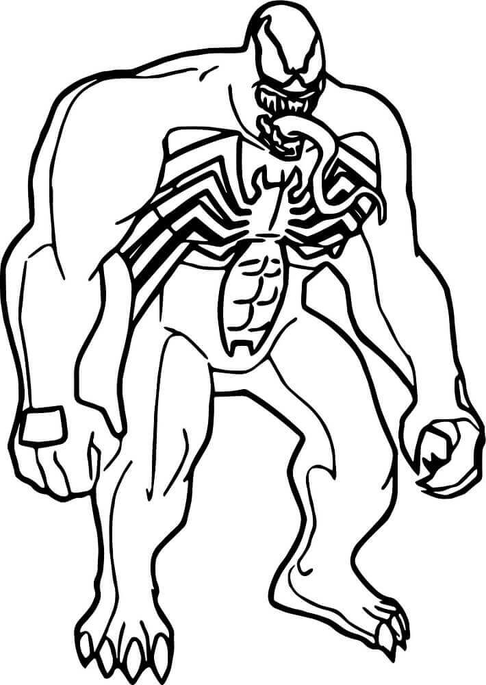 Venom Coloring Page Printable