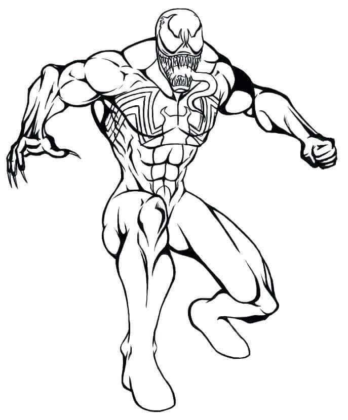 Free Printable Venom Coloring Page