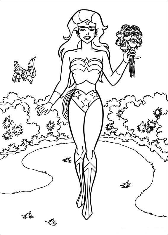 Free Printable Wonder Woman Coloring Images