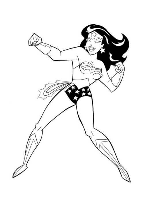 Free Wonder Woman Coloring Page