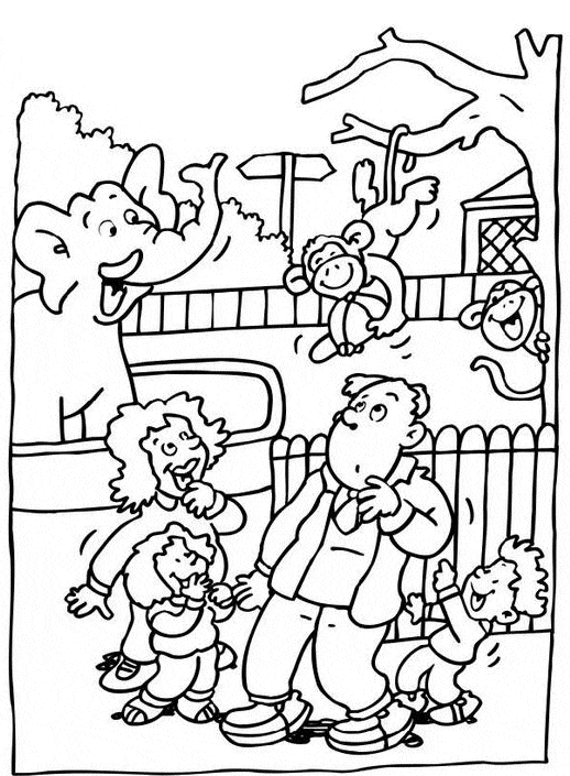 Funny Zoo Coloring Pages