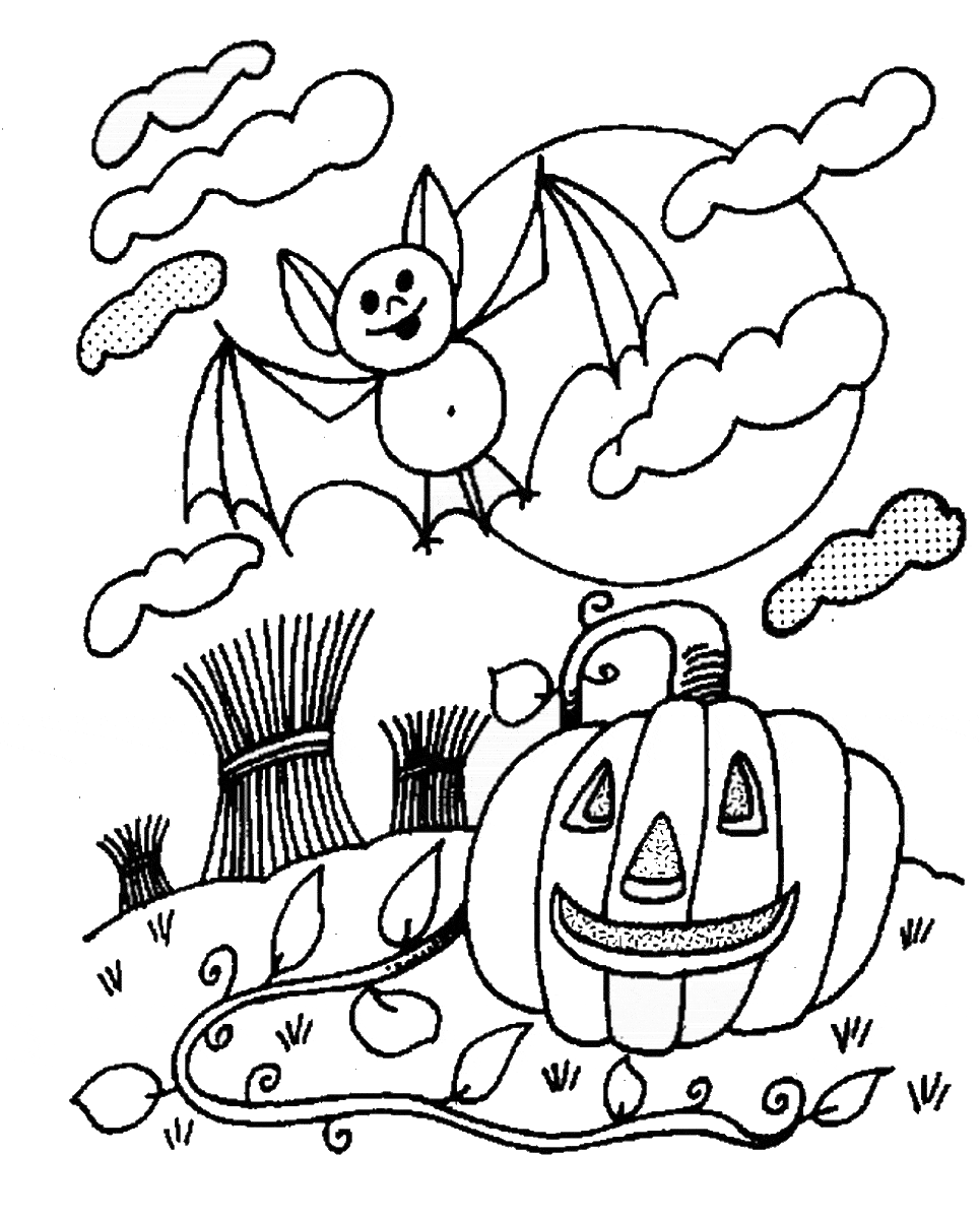 Halloween Bat Coloring Pages