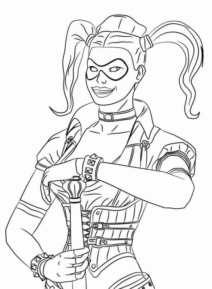 Harley Quinn Coloring Page