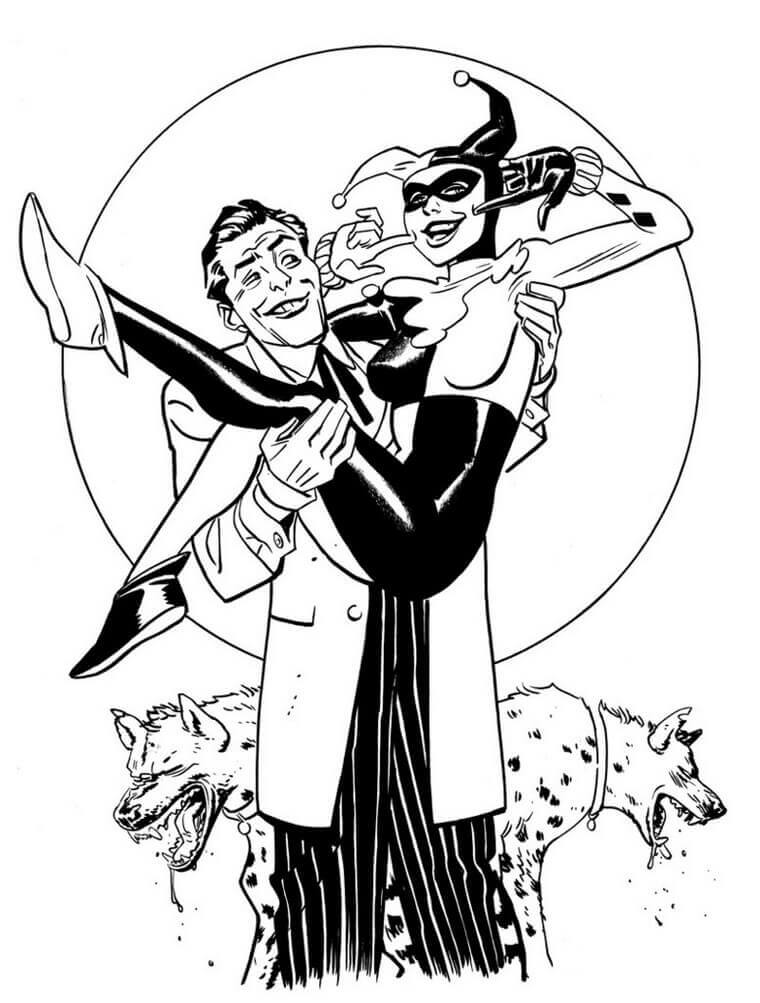 Harley Quinn Coloring Pages For Adults