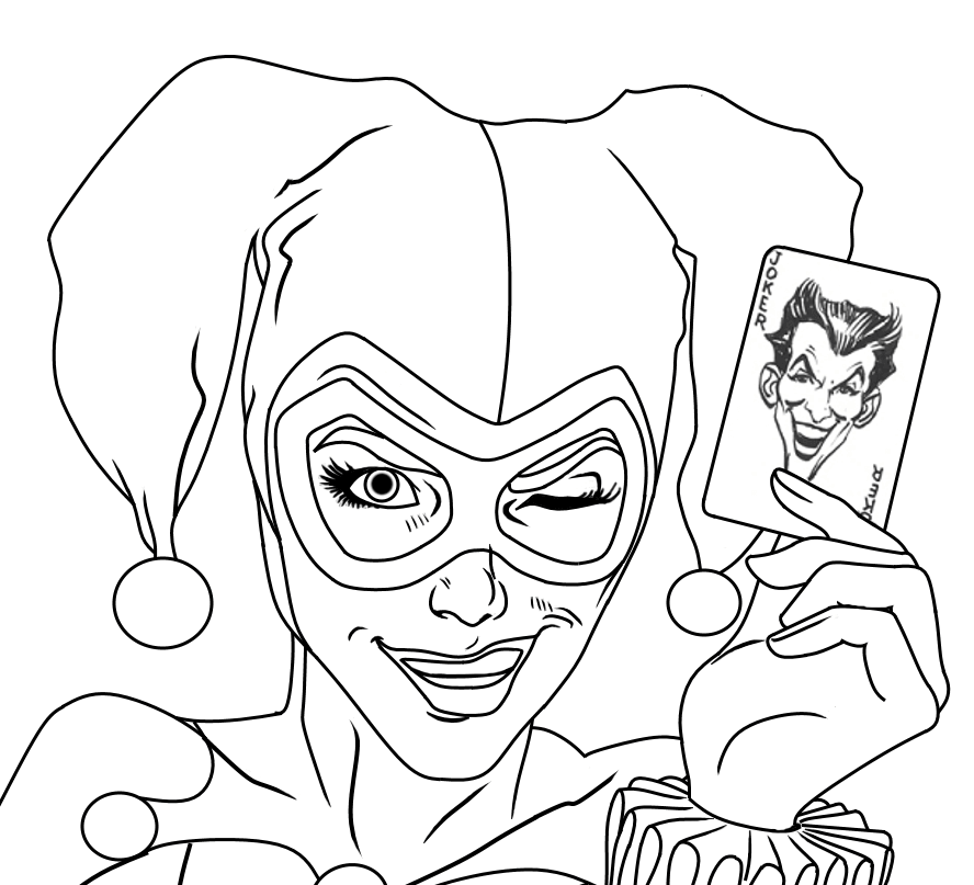 evil joker coloring pages