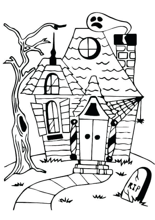 Haunted House Coloring Printables