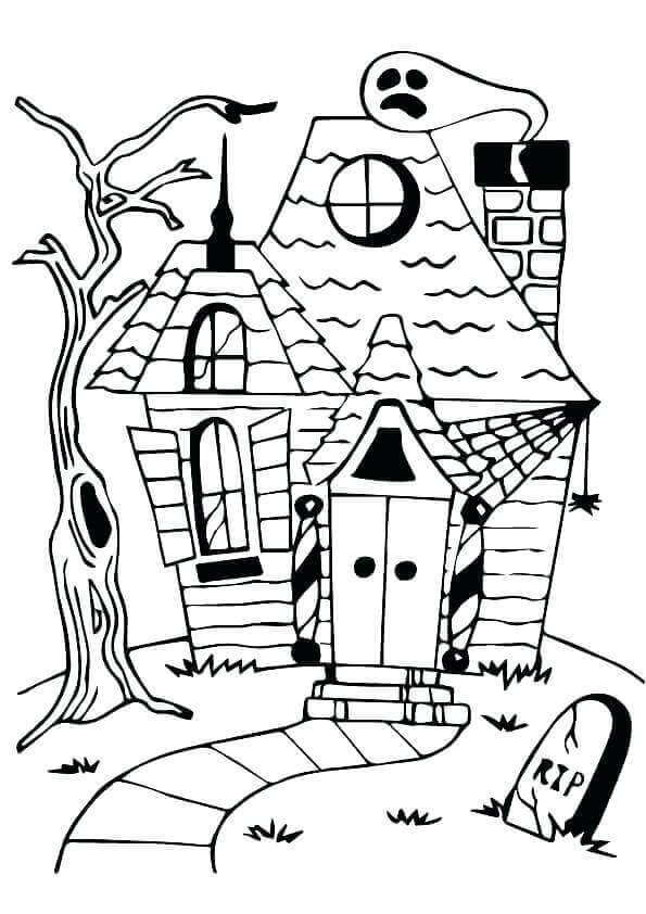 25 Free Printable Haunted House Coloring Pages For Kids