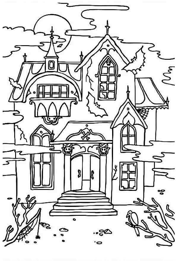 25 Free Printable Haunted House Coloring Pages For Kids