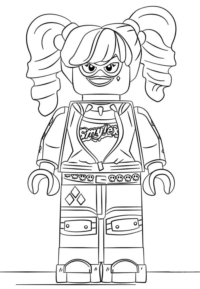 Lego Harley Quinn Coloring Page