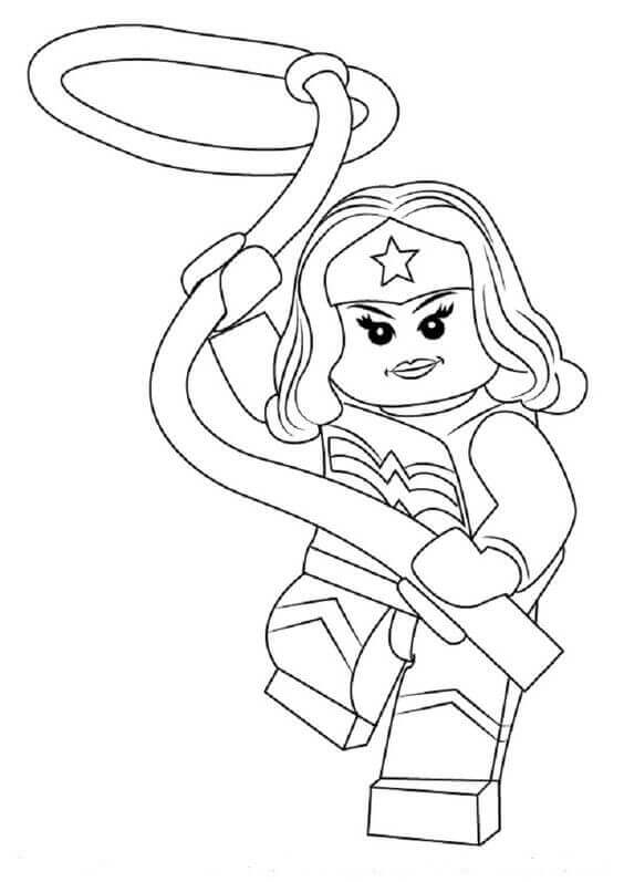 Lego Wonder Woman Coloring Pages