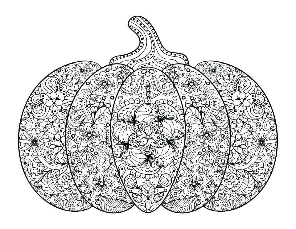 Pumpkin Coloring Pages For Adults