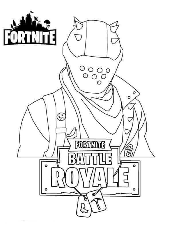 Rust Lord Fortnite Battle Royale Coloring Sheet