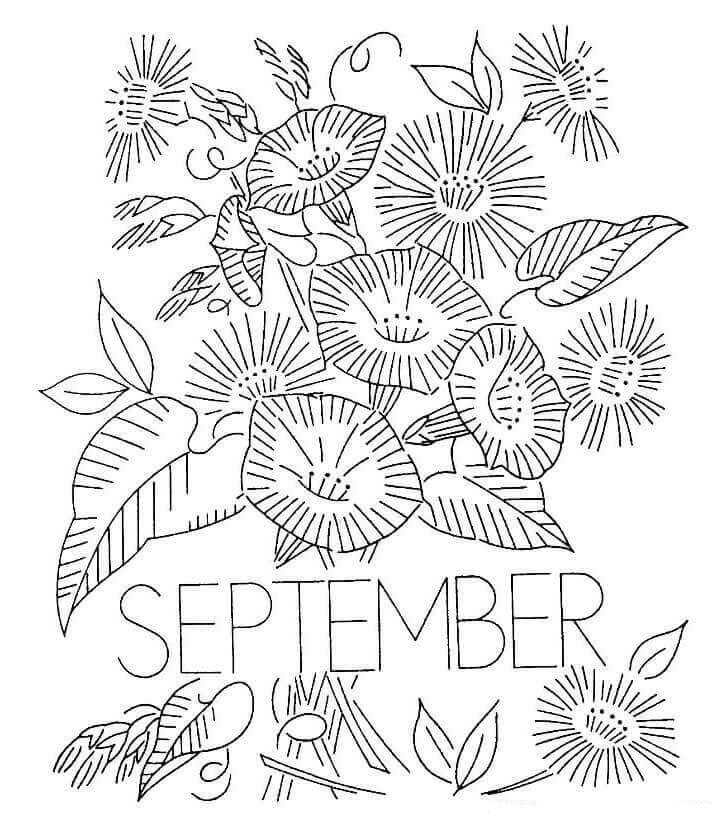 September 2018 Coloring Page