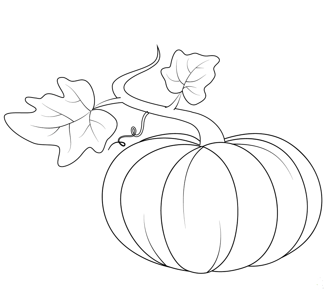 Simple Pumpkin Coloring Page. 