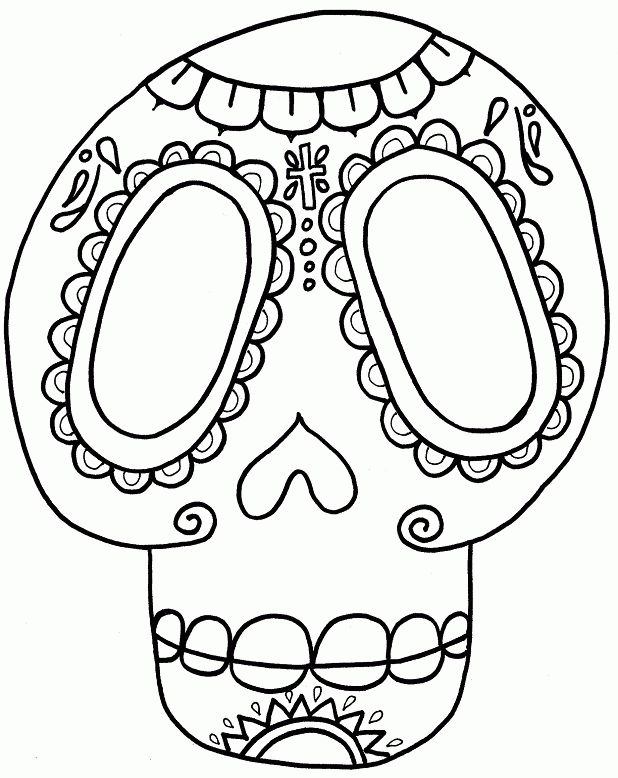 30 Free Printable Sugar Skull Coloring Pages