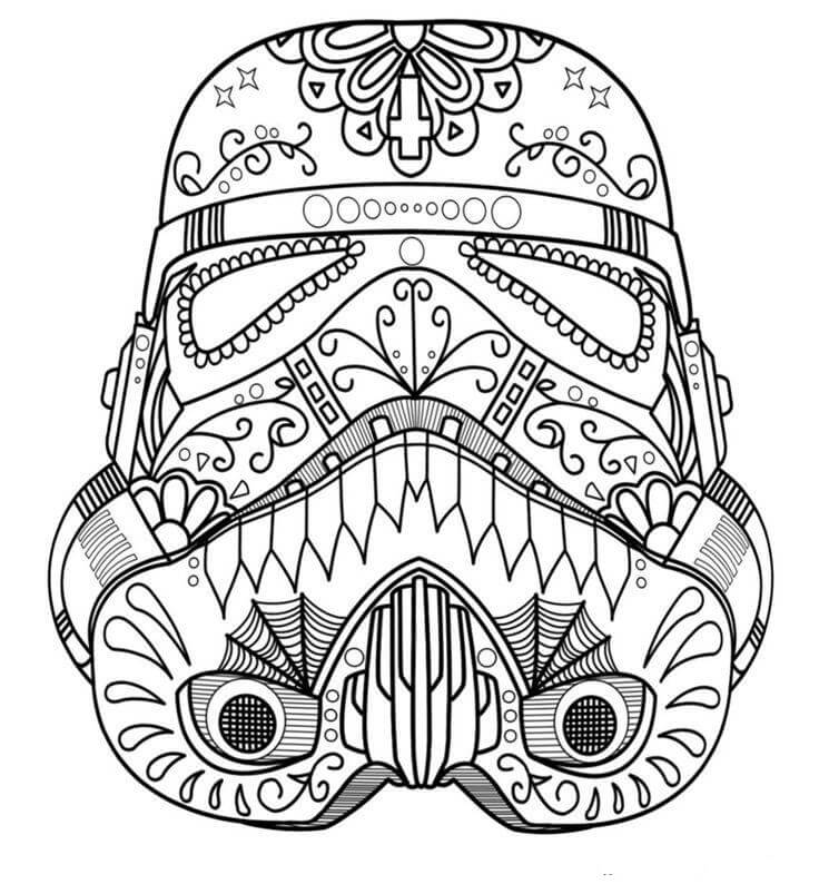 Star Wars Sugar Skull Coloring Pages