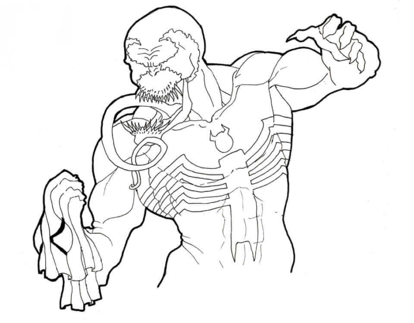 15 Free Printable Venom Coloring Pages