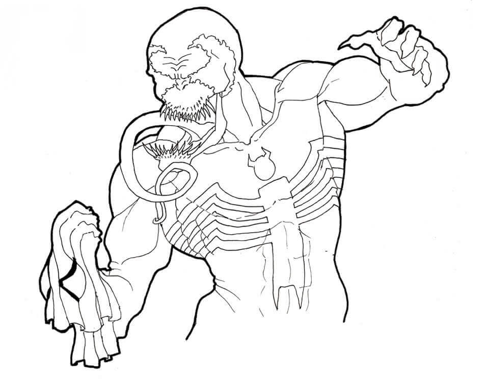 15 free printable venom coloring pages