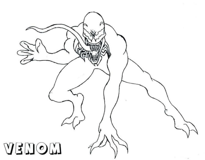 15 Free Printable Venom Coloring - Venom Coloring Pages To Print 800x625 