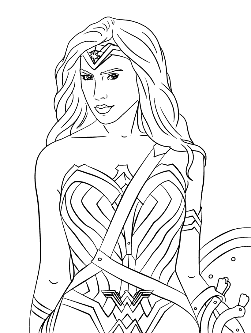 30 Free Printable Wonder Woman Coloring Pages