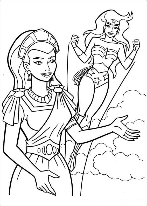 Wonder Woman And Hippolyta Coloring Page