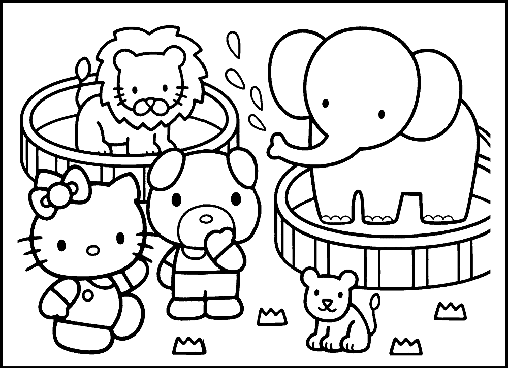 Coloring pages for zoo animals