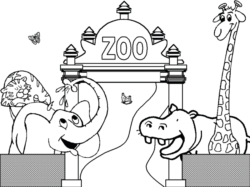 Zoo Coloring Pages for Kids