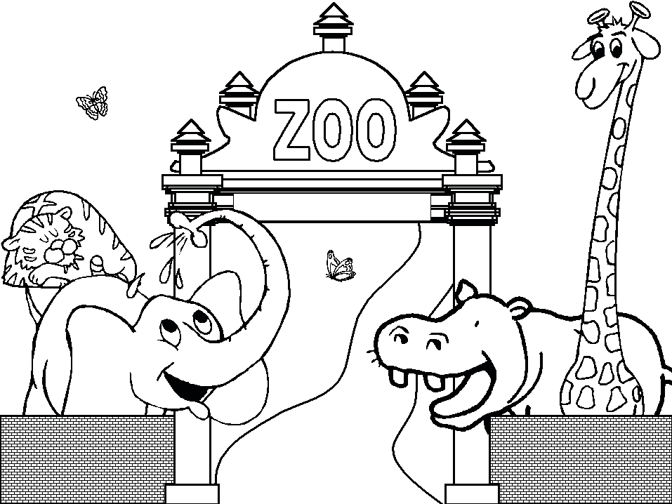 Zoo Coloring Sheets For Preschoolers