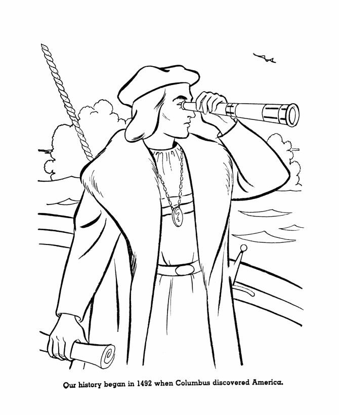 Columbus Day Coloring Pages Printable
