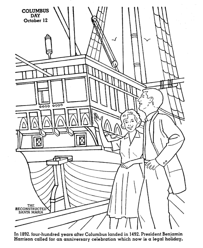 Columbus Day Coloring Printables