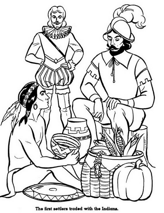 Columbus Day History Coloring Page