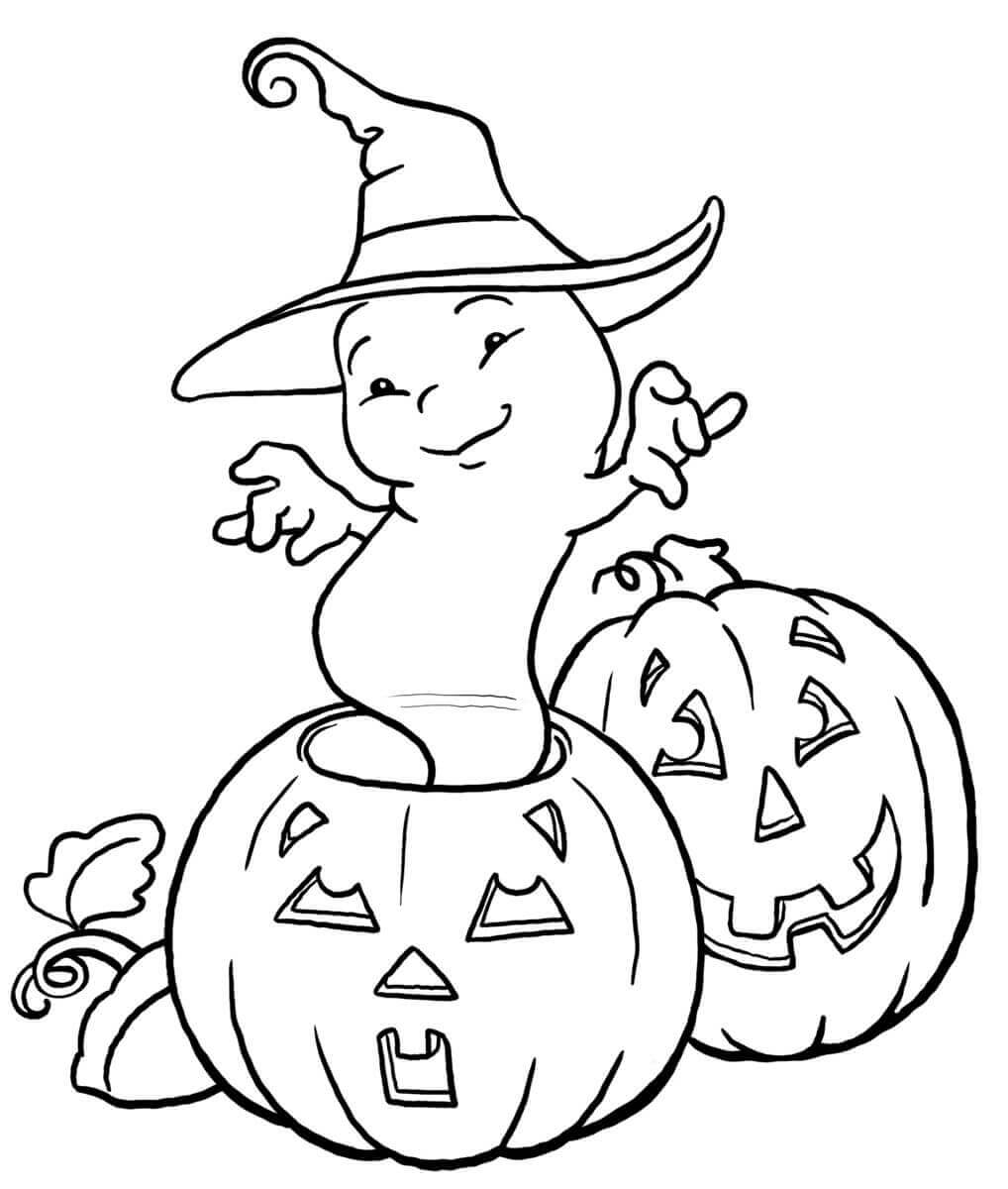 Cute Ghost Coloring Pages