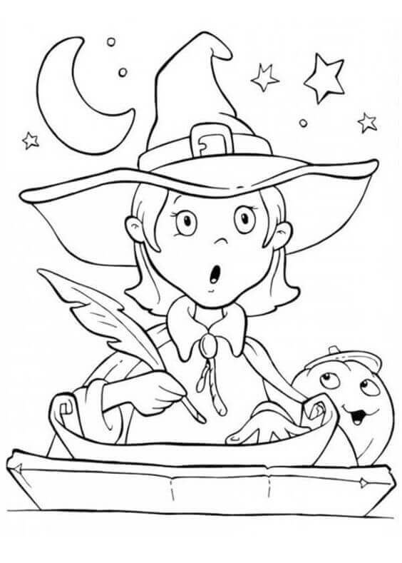 30 Cute Halloween Coloring Pages For Kids - ScribbleFun