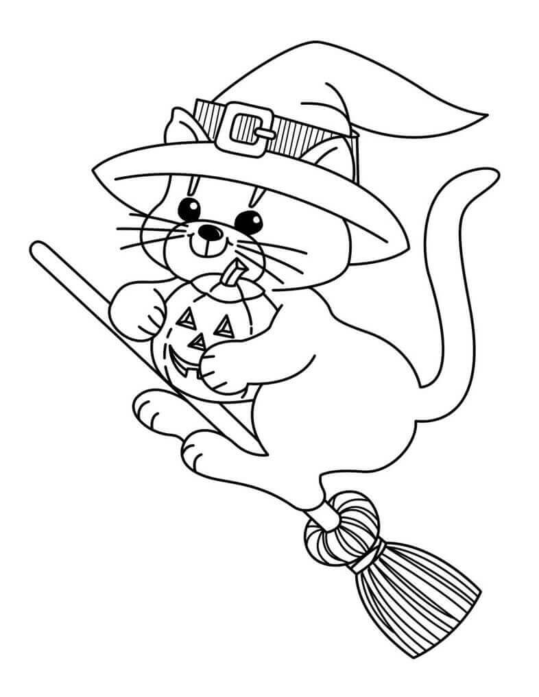 Witch Coloring Page 4