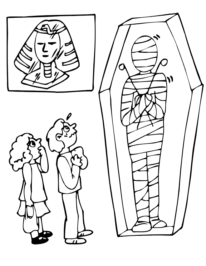Egyptian Mummy Coloring Pages To Print