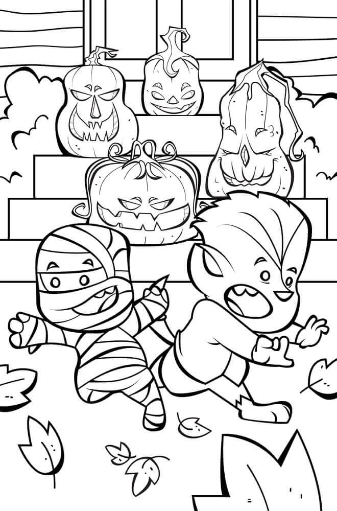 Download 30 Cute Halloween Coloring Pages For Kids - ScribbleFun