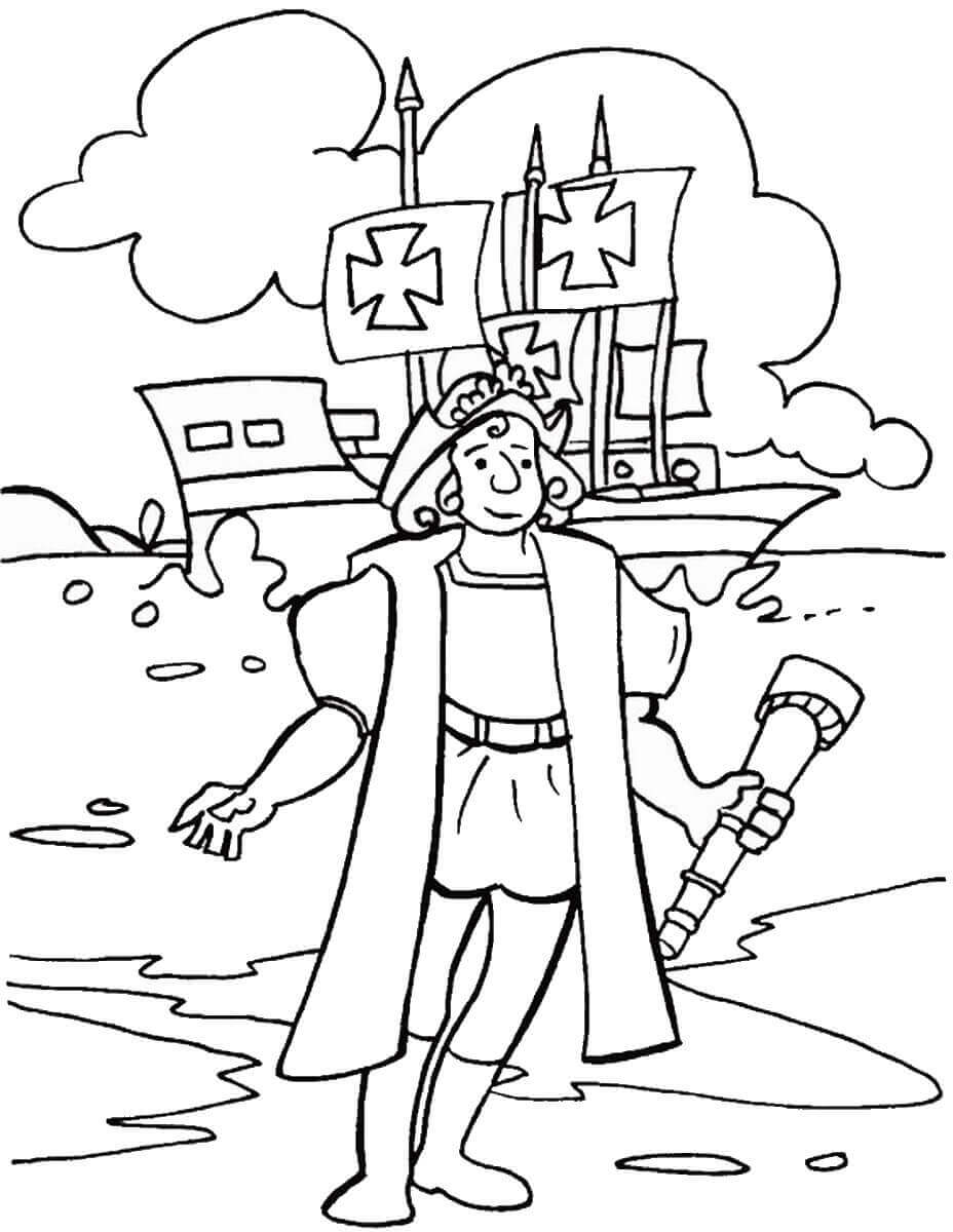 Free Printable Christopher Columbus Coloring Sheets