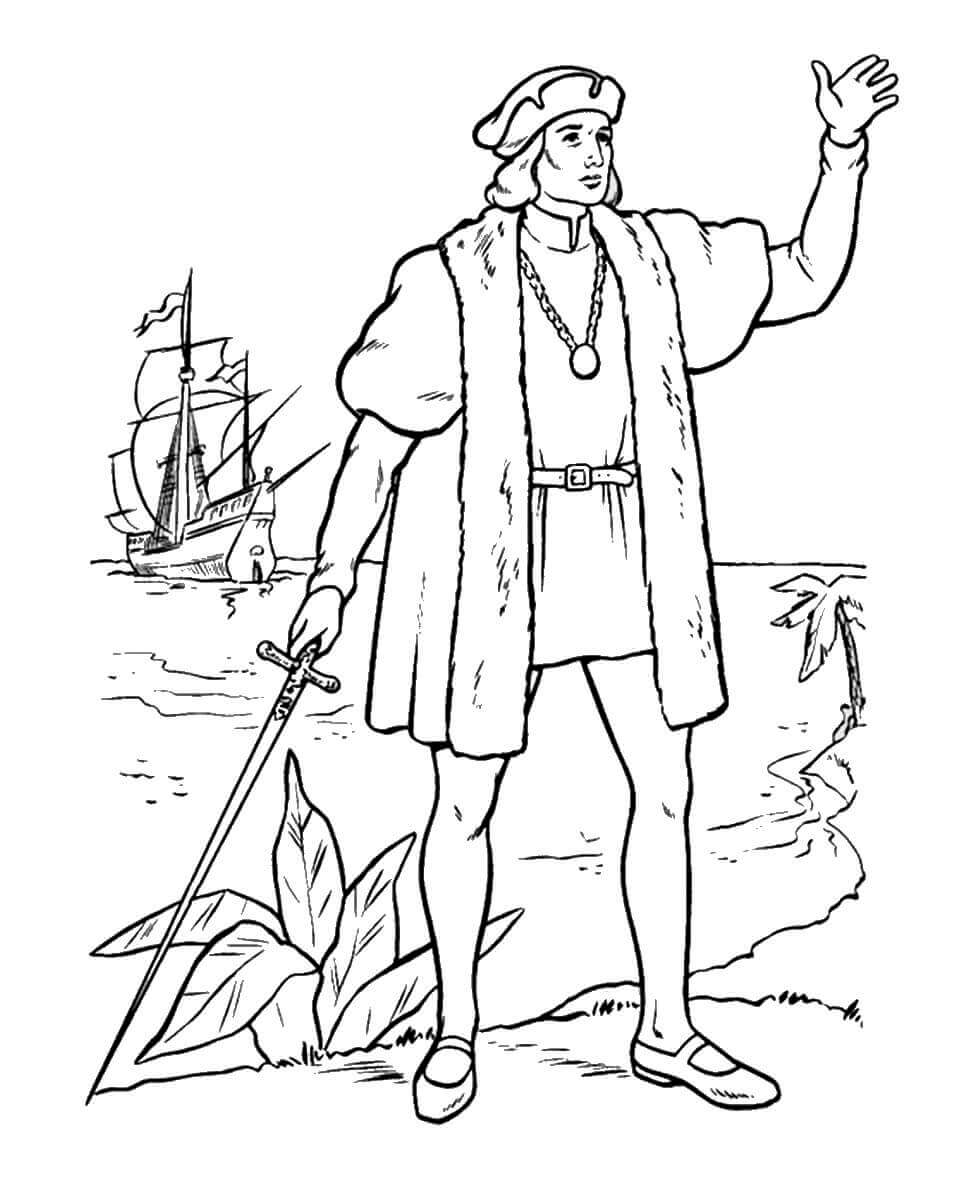 Free Printable Columbus Coloring Images